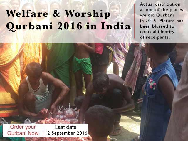online qurbani india sacrifice muslims islam eid meat goat welfare food poor payment