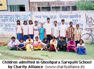 Children admitted in Ghoshpara Sarvpallischool by Charity Alliance